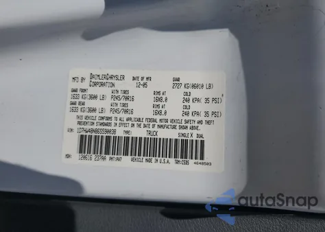 2006 Dodge Dakota Quad Slt z USA, uszkodzony, nr VIN 1D7HW48N86S590038